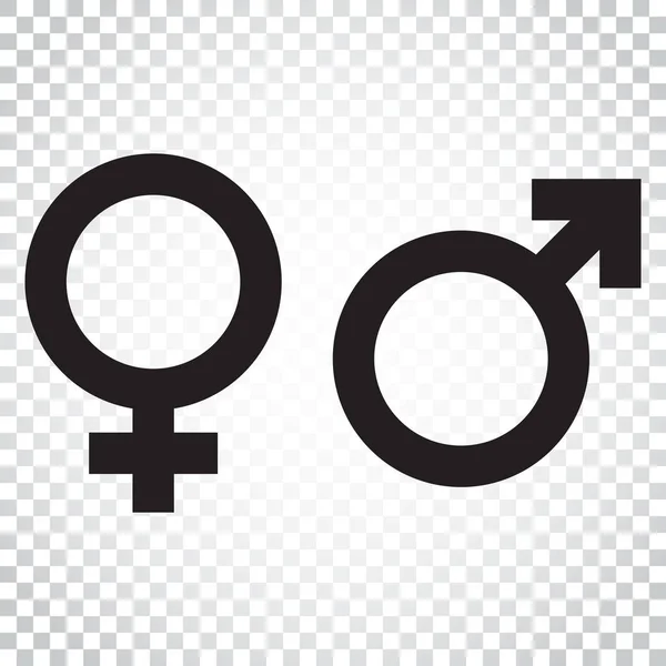Ikon vektor tanda gender. Ikon konsep pria dan wanita. Busi sederhana - Stok Vektor
