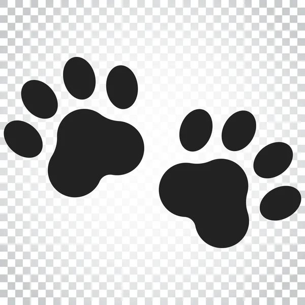 Paw print vektor-ikonen. Hund eller katt pawprint illustration. Djur — Stock vektor