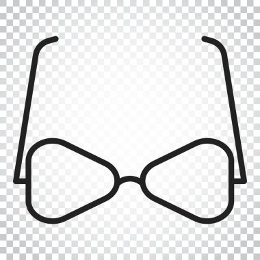 Sunglass vektör simgesi. Gözlük düz illüstrasyon. Basit iş
