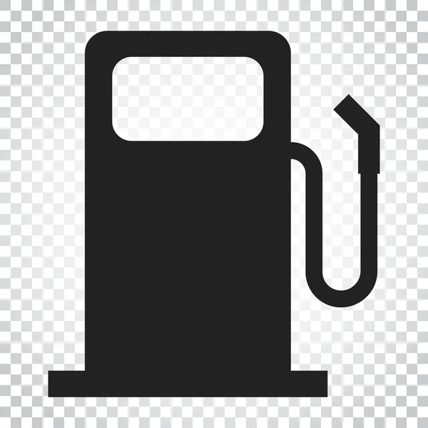 Brandstof benzinestation pictogram. Auto benzine pomp platte illustratie. Eenvoudige — Stockvector