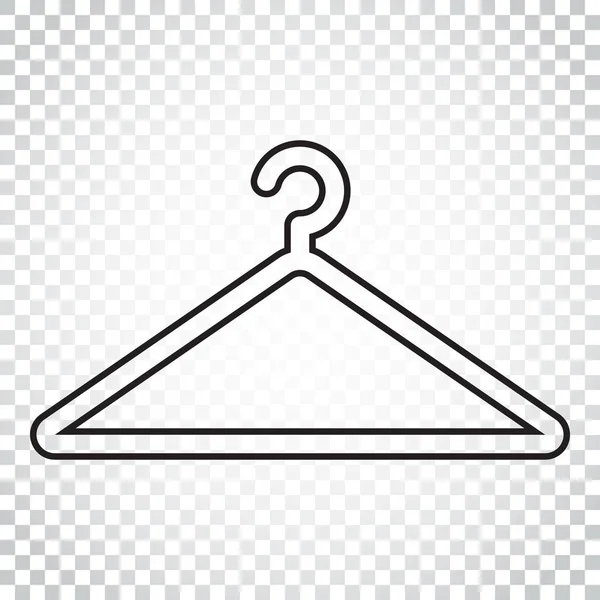 Hanger vector icon in line style. Wardrobe hanger flat illustrat — Stock Vector
