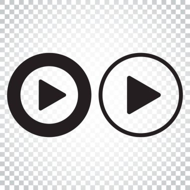 Simge vektör oynamak. Video illüstrasyon düz tarzında oynamak. Basit 