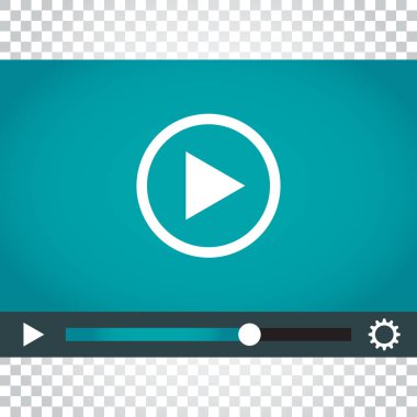 Simge vektör oynamak. Video illüstrasyon düz tarzında oynamak. Basit 