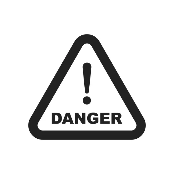 Danger sign vector icon. Attention caution illustration. Busines — Stock Vector