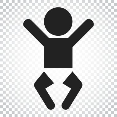 Bebek vektör simgesi. Çocuk düz illüstrasyon. İş kavramı simp