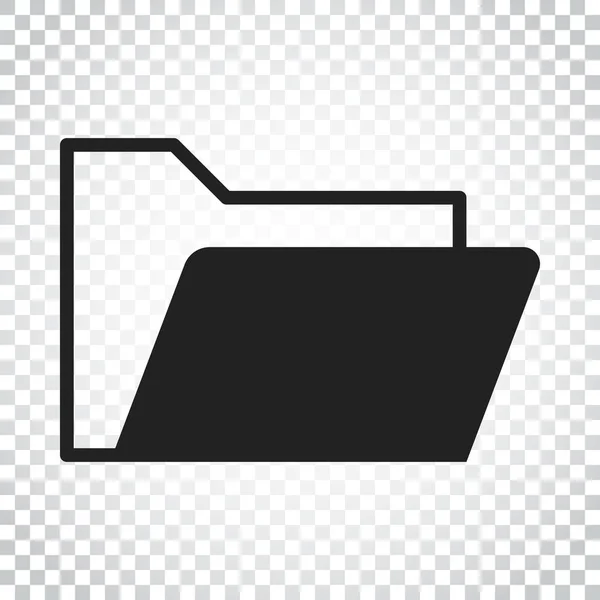 Dossier document plat icône vectorielle. Archive logo de fichier de données — Image vectorielle