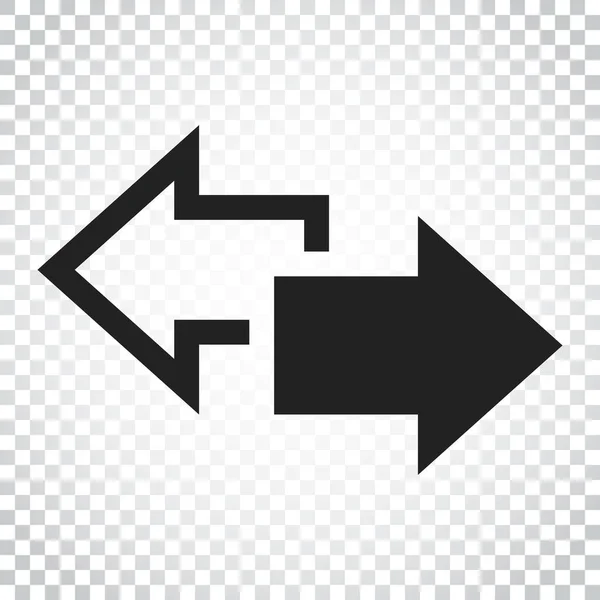 Flèche gauche et droite icône vectorielle. Illustration de signe de flèche avant — Image vectorielle