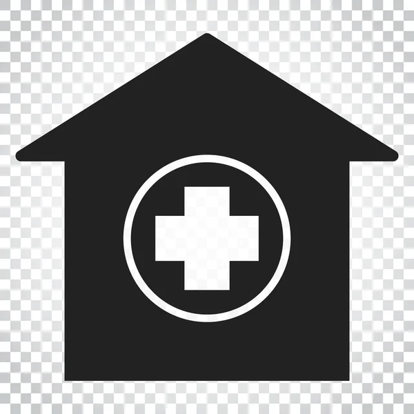 Hospital building vector icon. Infirmary medical clinic sign ill — Stock Vector