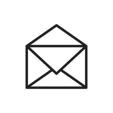 Posta zarf vektör simgesi. E-posta düz vektör çizim. E-mai