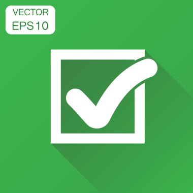 Onay işareti simgesi. İş kavramı kene, Evet, Tamam, kabul pictogra