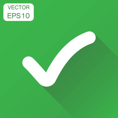 Onay işareti simgesi. İş kavramı kene, Evet, Tamam, kabul pictogra