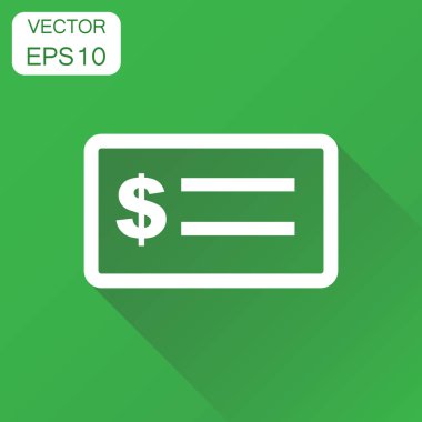 Para simgesini denetleyin. Çek defteri piktogram bankacılık iş kavramı. 