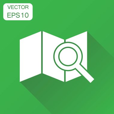 Konumu gps simge. PIN piktogram ile iş kavram Haritası. Vect