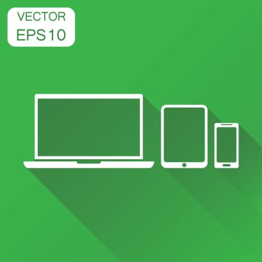 Aygıtı aygıtı simgesi. İş kavramı bilgisayar, laptop, smartphon