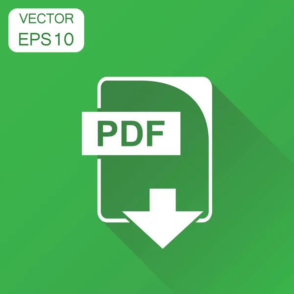 Formato Pdf icono de descarga. Concepto de negocio pictograma pdf. Vector — Vector de stock
