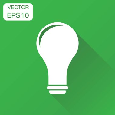 Ampul fikir simgesi. İş kavramı ampul piktogram. Vektör hastası