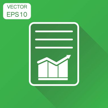 Grafik simgesini ile belge. İş kavramı belge piktogram. V