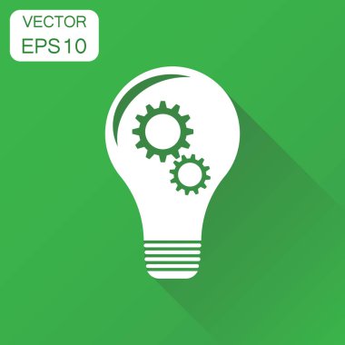 Ampul fikir simgesi. İş kavramı ampul piktogram. Vektör hastası