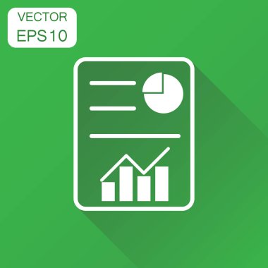 Grafik simgesini ile belge. İş kavramı belge piktogram. V