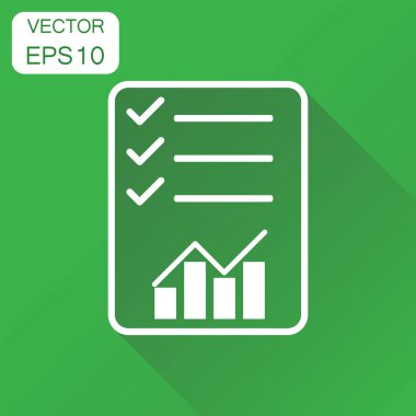 Denetim listesi grafik simgesi. İş kavramı onay diyagramı piktogram. 