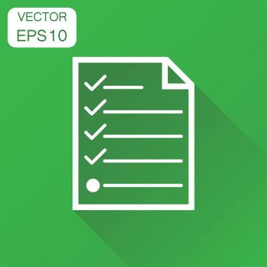 Denetim listesi simgesi. İş kavramı denetim listesi diyagramı piktogram. Ve