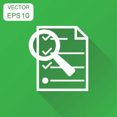 Dosya belge yakınlaştırma simgesi. İş kavramı belge piktogram. Ve