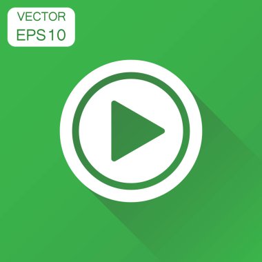 Düğme web simgesi oynamak. İş kavramı oyun piktogram. Vektör Il