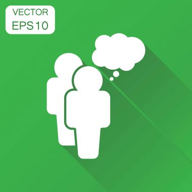 Konuşma balonu simgesinin insanlarla. İş kavramı kişi pictogra