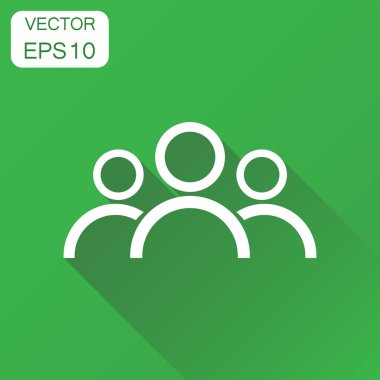 İnsanlar simgesi. İş kavramı kullanıcı piktogram. Vektör illustratio