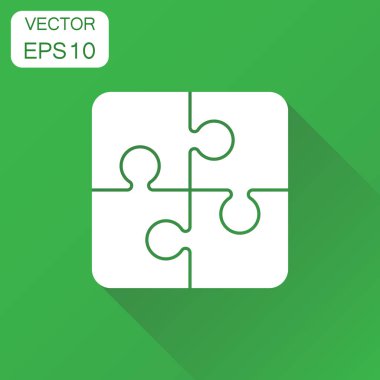 Bulmaca oyunu jigsaw simgesi. İş kavram bulmaca piktogram. Vect