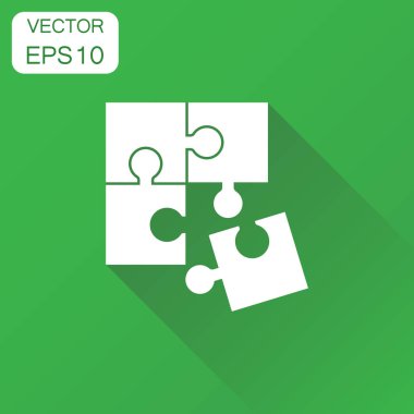 Bulmaca oyunu jigsaw simgesi. İş kavram bulmaca piktogram. Vect