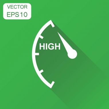 Hız göstergesi, takometre, yakıt yüksek düzey simgesi. İş kavramı 