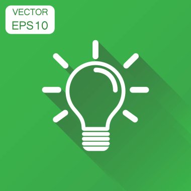 Ampul simgesi. İş kavramı fikir ampul piktogram. Vect