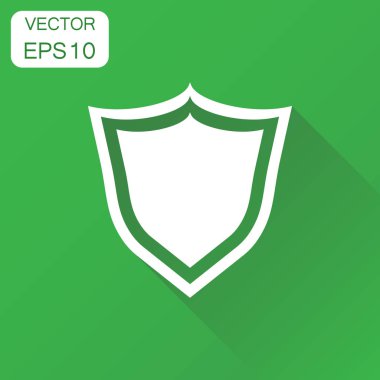 Kalkan Savunma kutsal kişilerin resmi. İş kavramı koruma sembol. Vektör Il