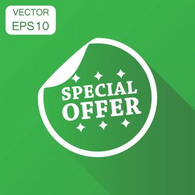 Özel indirim alışveriş simgesi. İş kavramı Satılık etiket picto