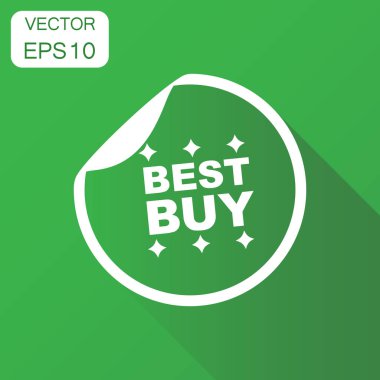 Simge alışveriş en iyi satın almak. İş kavramı Satılık etiket piktogram.