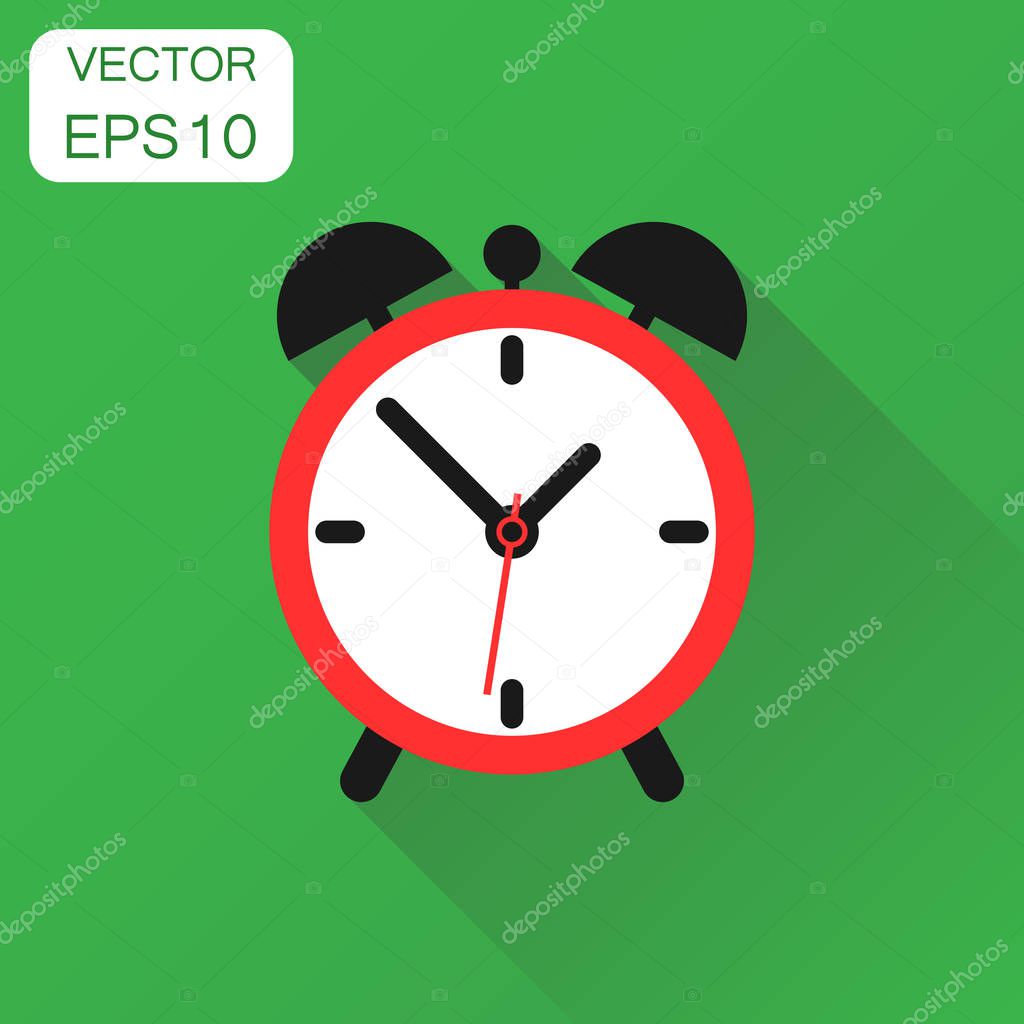 Alarm clock icon. Business concept clock timer pictogram. Vector