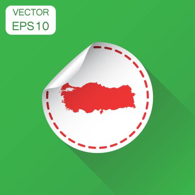 Türkiye'de etiket harita simgesi. İş kavramı Türkiye'de etiket piktogram