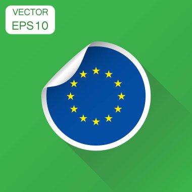 Europe Birliği etiket bayrak simgesi. İş kavramı Europe etiket pi