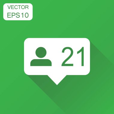 Takipçisi gibi yorum balonu simgesinin. İş kavramı Internet p