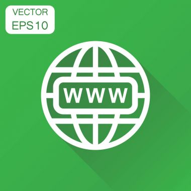 Web simgesini gidin. İş kavramı ağ Internet arama pictogr