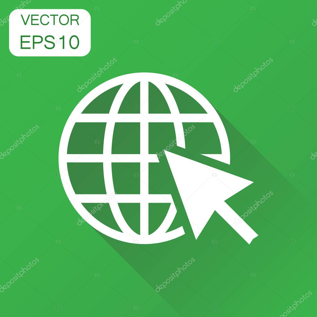 Go to web icon. Business concept network internet search pictogr