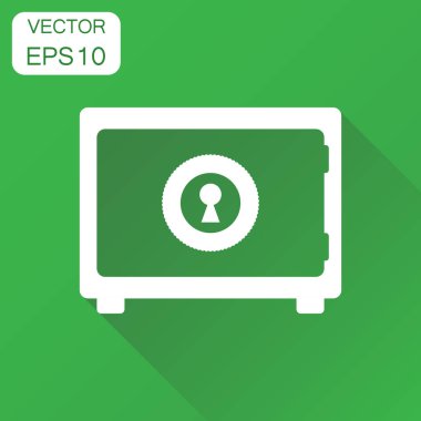 Kiralık kasa simgesi. İş kavramı güvenli piktogram. Vektör illus