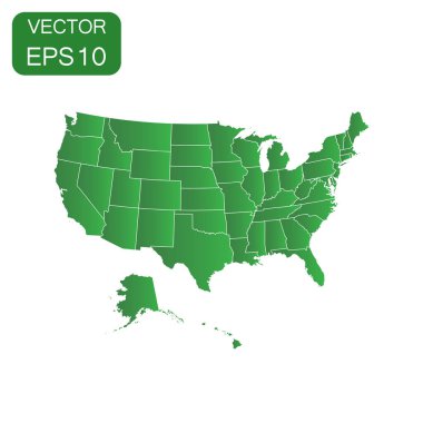 ABD harita simgesi. İş kavramı Amerika siyaset piktogram. Vecto