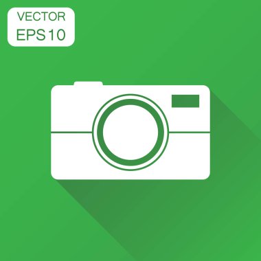 Kamera fotoğrafçı simgesi. İş kavramı fotoğraf kamera pi