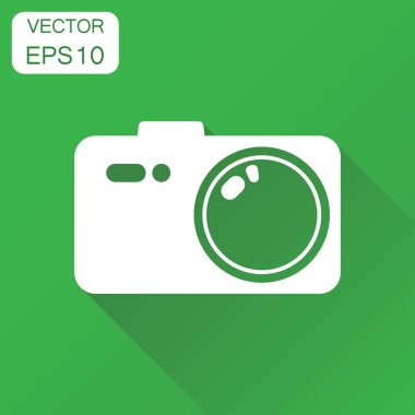 Kamera fotoğrafçı simgesi. İş kavramı fotoğraf kamera pi