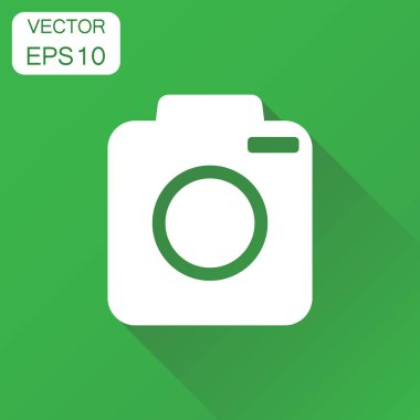 Kamera fotoğrafçı simgesi. İş kavramı fotoğraf kamera pi