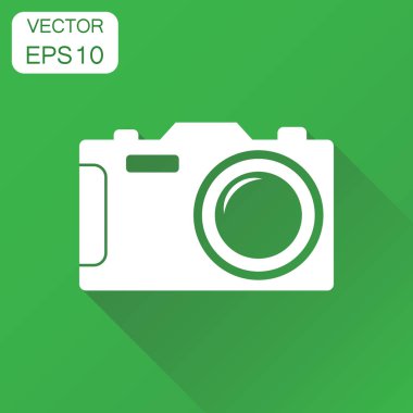 Kamera fotoğrafçı simgesi. İş kavramı fotoğraf kamera pi