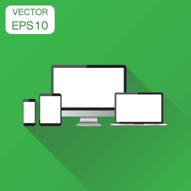 Gerçekçi aygıt simgesi. İş kavramı akıllı telefon, tablet, lapt