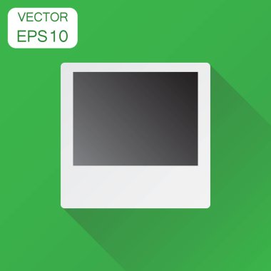 Fotoğraf Çerçevesi simgesi. İş kavramı fotoğraf piktogram. Vektör 